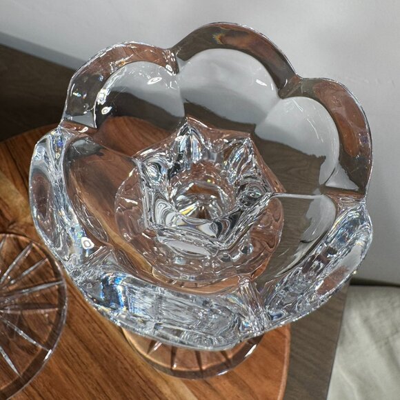 Elegant Clear Crystal Taper Candle Holders — Pair - Picture 13 of 14